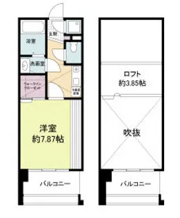 フォレステージュ江坂公園【214号室】の間取り