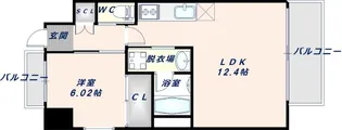 プレジオ森河内ASIAN【15階】の間取り