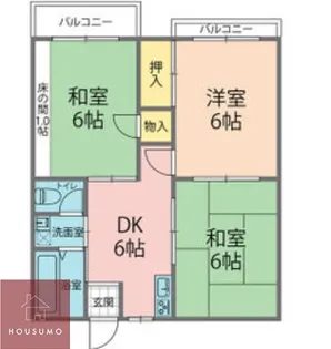 ラフィーネ刀根山【106号室】の間取り