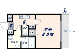 カーサセレノⅡ【2階】の間取り