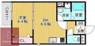 H and P緑地公園【301号室】の間取り