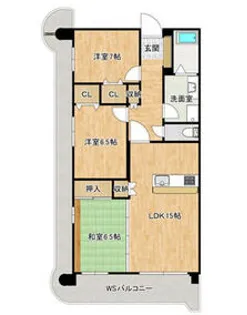 淀川ハイライフマンション【6階】の間取り