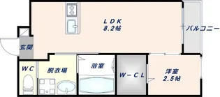リアコート高井田中央EAST【3階】の間取り