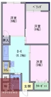 南千里コーポラス【503号室】の間取り