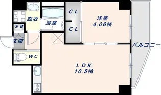大阪府東大阪市長栄寺【マンション】の間取り
