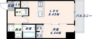 大阪府東大阪市長栄寺【マンション】の間取り
