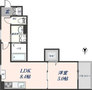 クリエオーレ吉田下島【1階】の間取り