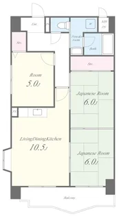 大阪府大阪市平野区長吉長原東3丁目【マンション】の間取り