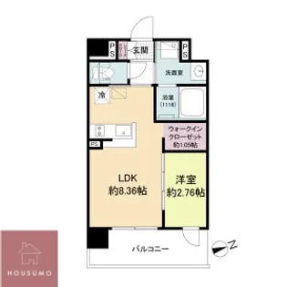 Live Flat塚本新北野【8階】の間取り