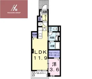 グゥテェ ライゼ A【106号室】の間取り