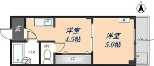 大宝枚岡グリーンヒルズ【209号室】の間取り