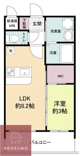 セレニテ江坂アリア【203号室】の間取り