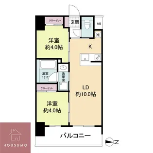 セレニテフラン新大阪 【1104号室】の間取り