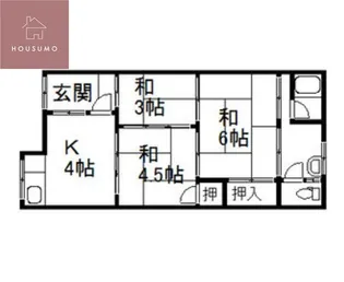 大阪府八尾市明美町2丁目【テラスハウス】の間取り