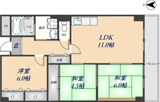 ガーデンスクエア【2階】の間取り