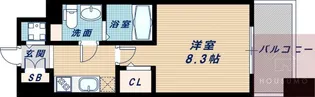 プラウドフラット新大阪【6階】の間取り