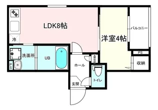 【IDC】パロス衣摺クリアス【202号室】の間取り