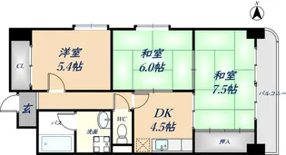 木の国ハイツ【1001号室】の間取り