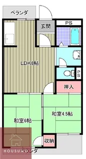 長野コーポB棟【2階】の間取り