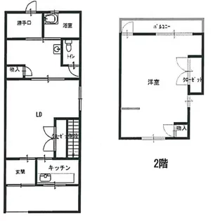大阪府東大阪市稲田新町1丁目【一戸建】の間取り