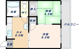 大阪府東大阪市長堂3丁目【マンション】の間取り