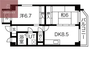 ファミーユ出戸【203号室】の間取り