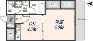 CORRECTFORET住道【5階】の間取り