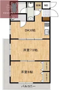 大阪府大阪市生野区中川2丁目【マンション】の間取り