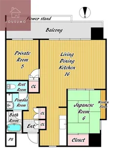 清川六番館【503号室】の間取り