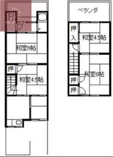 大阪府八尾市福万寺町南1丁目【一戸建】の間取り