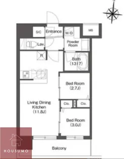 コンフォリア・リヴ新大阪西宮原ソルテラス【401号室】の間取り