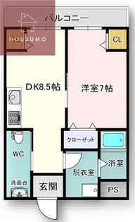 新栄プロパティー東大阪Ⅰ【206号室】の間取り