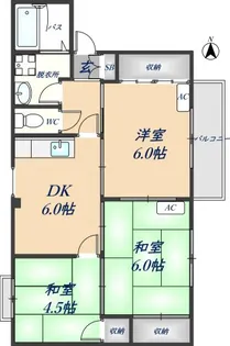 サンヴィレッジ上尾Ⅱ【1階】の間取り