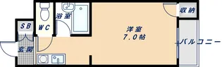 大阪府東大阪市上小阪2丁目【マンション】の間取り