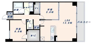 レジディア玉造【10階】の間取り