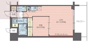 プレジオ永和ASIAN【13階】の間取り
