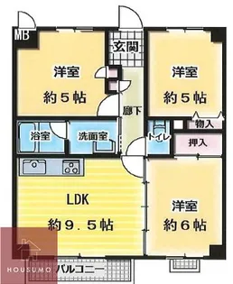 サン豊中【4階】の間取り