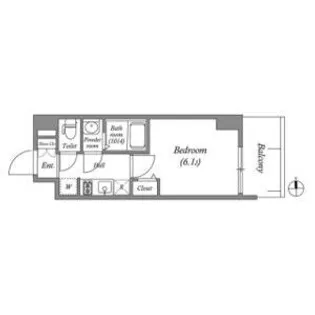 アドバンス大阪リーヴァ【605号室】の間取り