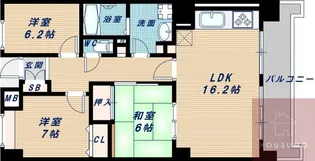 アーバンパーク緑地公園【6階】の間取り