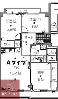 プチセンリオカモト【3階】の間取り