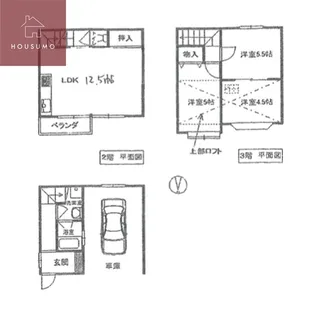 大阪府大東市泉町1丁目【一戸建】の間取り