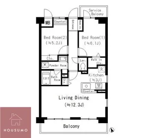 Casa Arietta 【201号室】の間取り