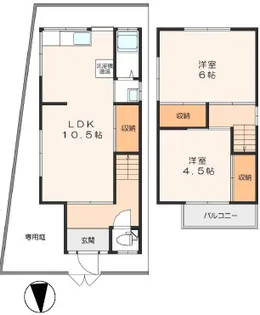 大阪府東大阪市若江本町3丁目【一戸建】の間取り