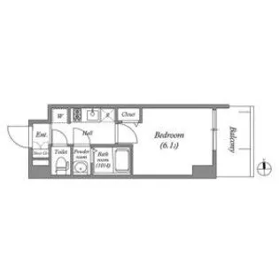 大阪府東大阪市足代北1丁目【マンション】の間取り