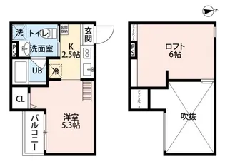 アキラ大阪【105号室】の間取り