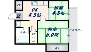 メゾン大和中小阪【201号室】の間取り