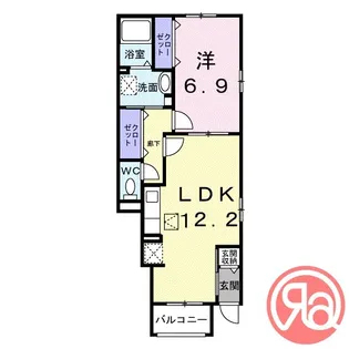 大阪府大阪市東住吉区杭全8丁目【アパート】の間取り