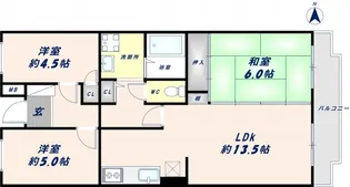 エバーグレイス森本【205号室】の間取り
