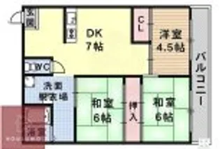 高塚増田ハイツ【1階】の間取り