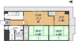グランドール福川【603号室】の間取り